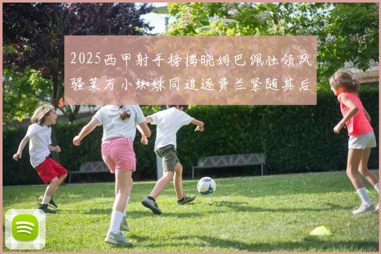 2025西甲射手榜揭晓姆巴佩独领风骚莱万小蜘蛛同追逐费兰紧随其后
